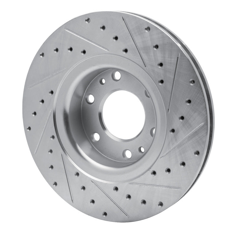 R1 Concepts R1 02-09 Buick Rainier Front Left Drilled & Slotted Silver Brake Rotor
