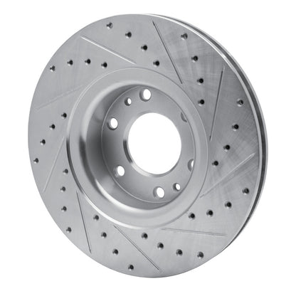 R1 Concepts R1 02-09 Buick Rainier Front Left Drilled & Slotted Silver Brake Rotor