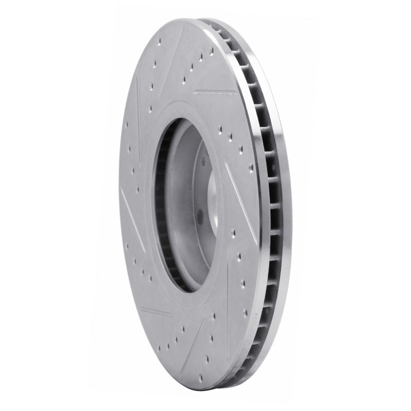 R1 Concepts R1 07-12 Hyundai Veracruz Front Right Drilled & Slotted Silver Brake Rotor