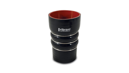Vibrant Silicone Coupling 4 Ply Aramid CAC Transition Hose 3.25in x 3in Inlet/Outlet - Black