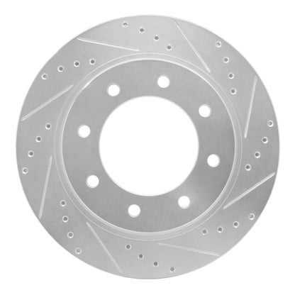 R1 Concepts R1 12-21 Nissan NV1500 Front Right Drilled & Slotted Silver Brake Rotor