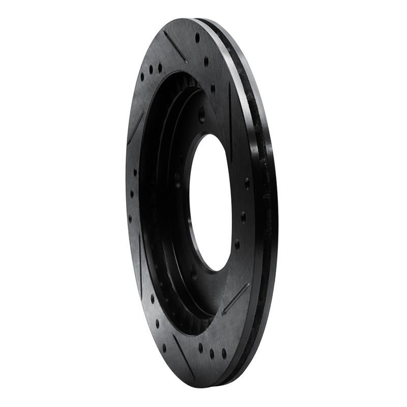 R1 Concepts R1 99-04 Chevrolet Tracker Front Left Drilled & Slotted Black Brake Rotor