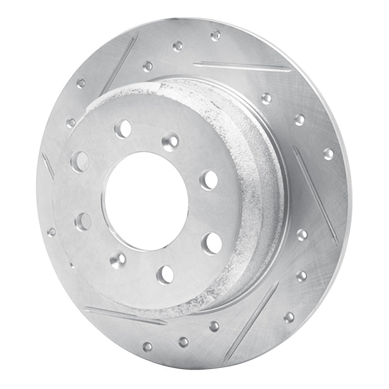R1 Concepts R1 64-94 Alfa Romeo Giulia Sprint Rear Left Drilled & Slotted Silver Brake Rotor