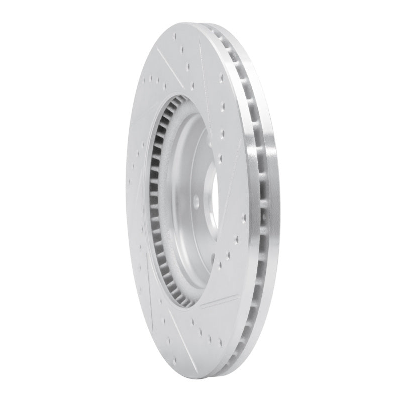 R1 Concepts R1 2020-2025 Hyundai Elantra Front Left Drilled & Slotted Silver Brake Rotor