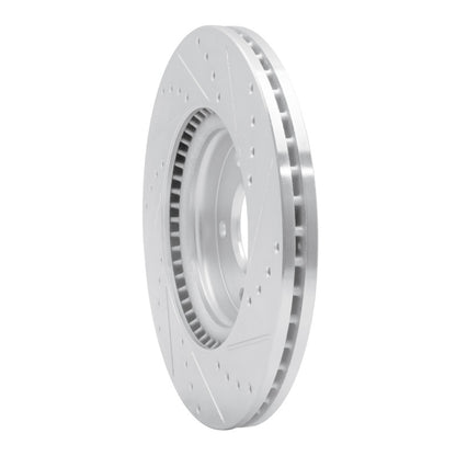 R1 Concepts R1 2020-2025 Hyundai Elantra Front Left Drilled & Slotted Silver Brake Rotor