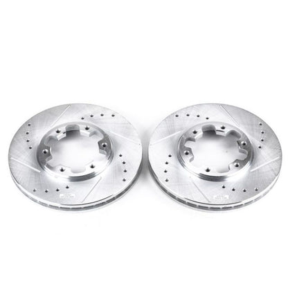 PowerStop Power Stop 03-04 Nissan Frontier Front Evolution Drilled & Slotted Rotors - Pair