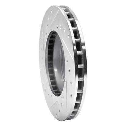 R1 Concepts R1 87-91 Toyota Camry Front Right Drilled & Slotted Silver Brake Rotor