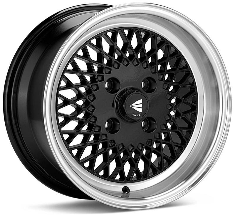 Enkei92 Classic Line 15x8 25mm Offset 4x100 Bolt Pattern Black Wheel