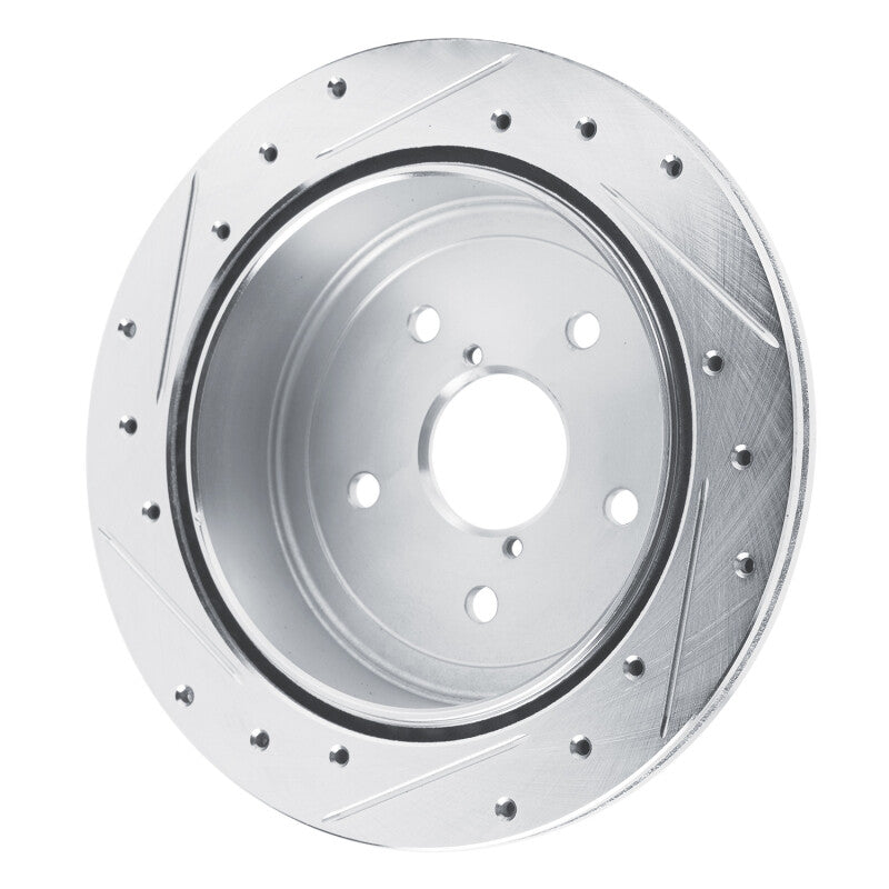R1 Concepts R1 22-25 Subaru WRX Rear Right Drilled & Slotted Silver Brake Rotor