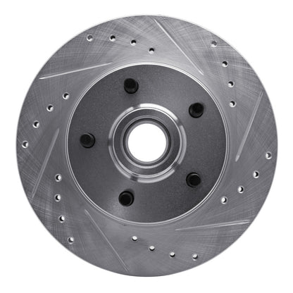 R1 Concepts R1 1988-1991 Chevrolet C1500 Front Right Drilled & Slotted Silver Brake Rotor