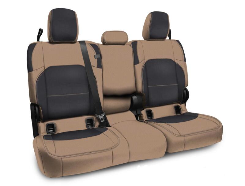 PRP Seats PRP 2020+ Jeep Gladiator JT Rear Bench Cover with Leather Interior - Black/Tan