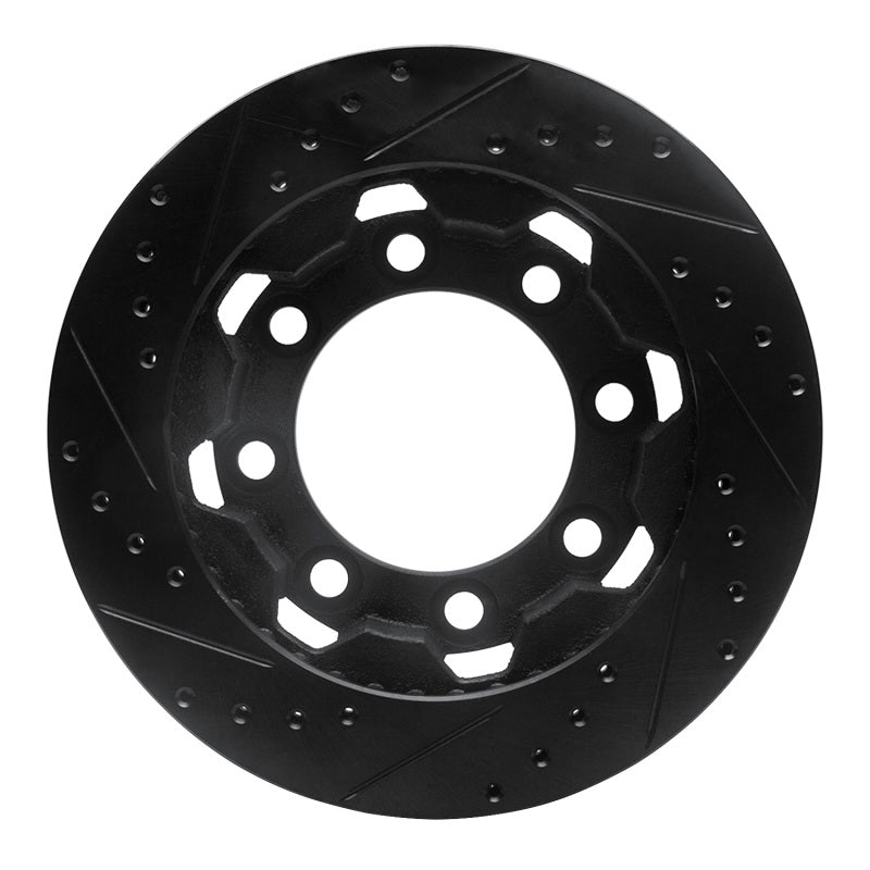 R1 Concepts R1 75-93 Dodge W200 Front Right Drilled & Slotted Black Brake Rotor