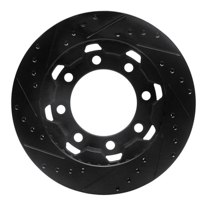 R1 Concepts R1 75-93 Dodge W200 Front Right Drilled & Slotted Black Brake Rotor