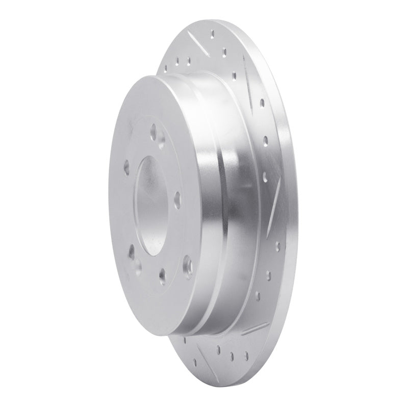 R1 Concepts R1 06-09 Hyundai AZERA Rear Right Drilled & Slotted Silver Brake Rotor
