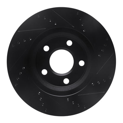 R1 Concepts R1 97-05 Buick Park Avenue Front Left Drilled & Slotted Black Brake Rotor