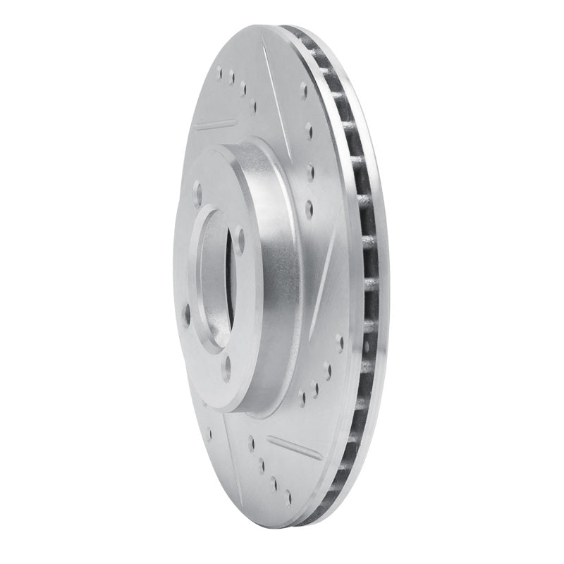 R1 Concepts R1 84-87 Toyota Corolla (US/Canada) Front Right Drilled & Slotted Silver Brake Rotor