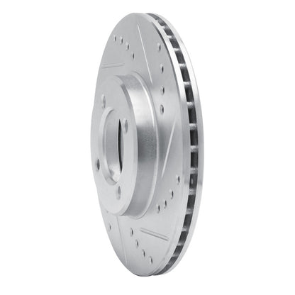 R1 Concepts R1 84-87 Toyota Corolla (US/Canada) Front Right Drilled & Slotted Silver Brake Rotor