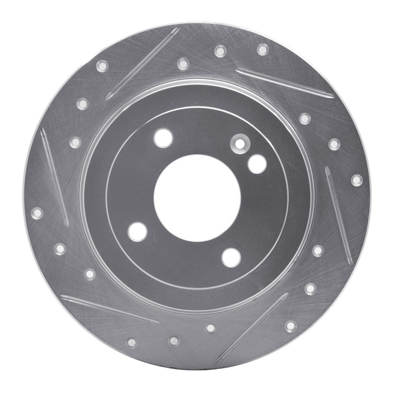 R1 Concepts R1 12-25 Dodge Attitude (Mexico) Rear Left Drilled & Slotted Silver Brake Rotor