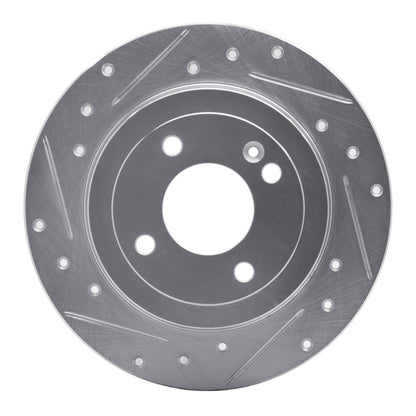 R1 Concepts R1 12-25 Dodge Attitude (Mexico) Rear Left Drilled & Slotted Silver Brake Rotor