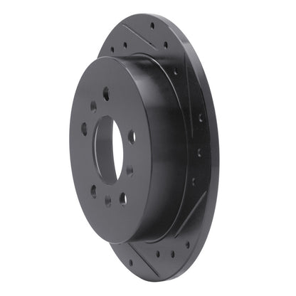 R1 Concepts R1 06-10 Buick LaCrosse Rear Right Drilled & Slotted Black Brake Rotor