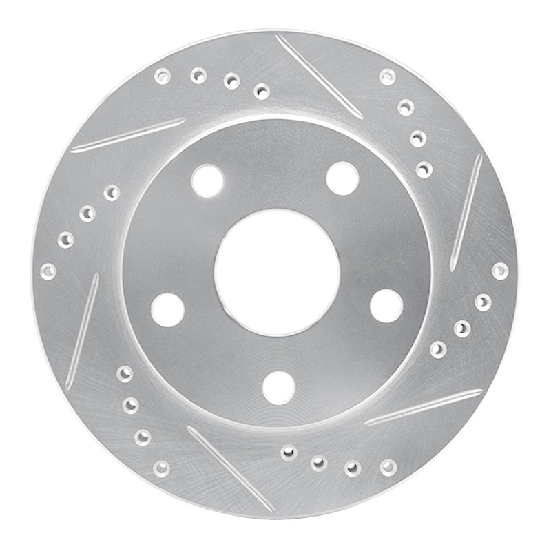 R1 Concepts R1 91-94 Toyota Previa Front Right Drilled & Slotted Silver Brake Rotor