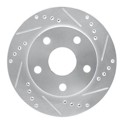R1 Concepts R1 91-94 Toyota Previa Front Right Drilled & Slotted Silver Brake Rotor