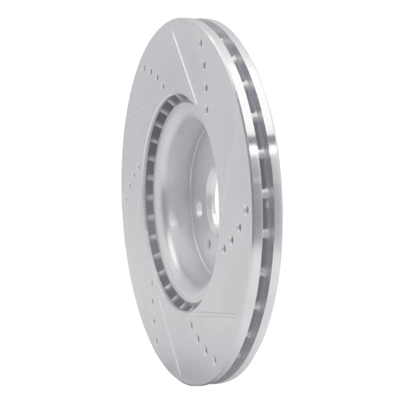 R1 Concepts R1 2016-2025 Fiat 124 Spider Front Left Drilled & Slotted Silver Brake Rotor