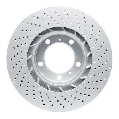 DFC 09-23 Porsche 718 Cayman Left Front Drilled GeoSPEC Coated Rotor