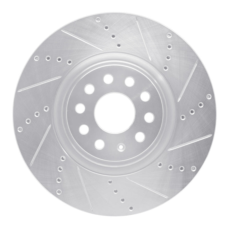 R1 Concepts R1 2012-2025 Audi TTS Quattro Front Right Drilled & Slotted Silver Brake Rotor