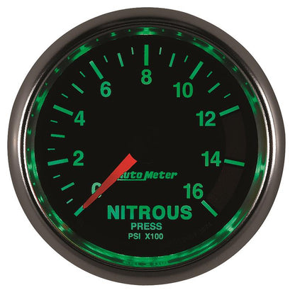 Autometer GS 2 1/16in. 1600PSI Nitrous Fuel Pressure Gauge