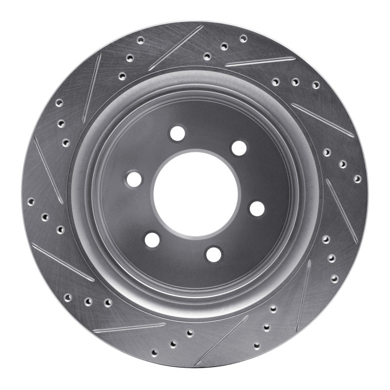 R1 Concepts R1 12-20 Ford F-150 4WD Rear Right Drilled & Slotted Silver Brake Rotor