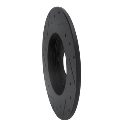 R1 Concepts R1 08-18 Pontiac Vibe Rear Right Drilled & Slotted Black Brake Rotor