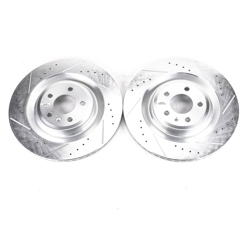 PowerStop Power Stop 16-18 Audi A7 Quattro Rear Evolution Drilled & Slotted Rotors - Pair