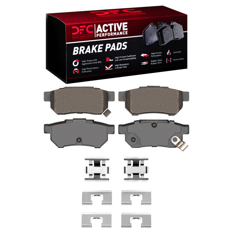 DFC 85-89 Acura Integra Rear Active Performance Pads and Hardware Kit