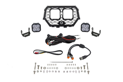 Diode Dynamics 2014-2018 Polaris RZR XP Stage Series LED Grille Kit - Pro White Fog