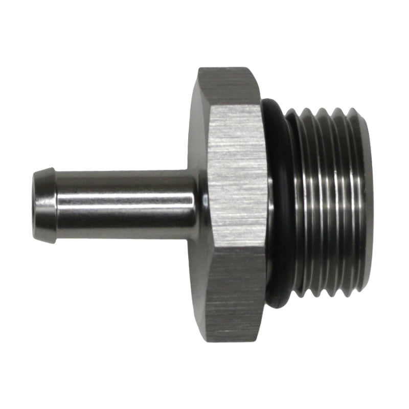 DeatschWerks 10AN ORB Male to 5/16in Male Barb Fitting - Anodized DW Titanium