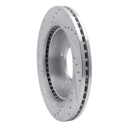 R1 Concepts R1 97-04 Ford F-150 4WD Front Right Drilled & Slotted Silver Brake Rotor