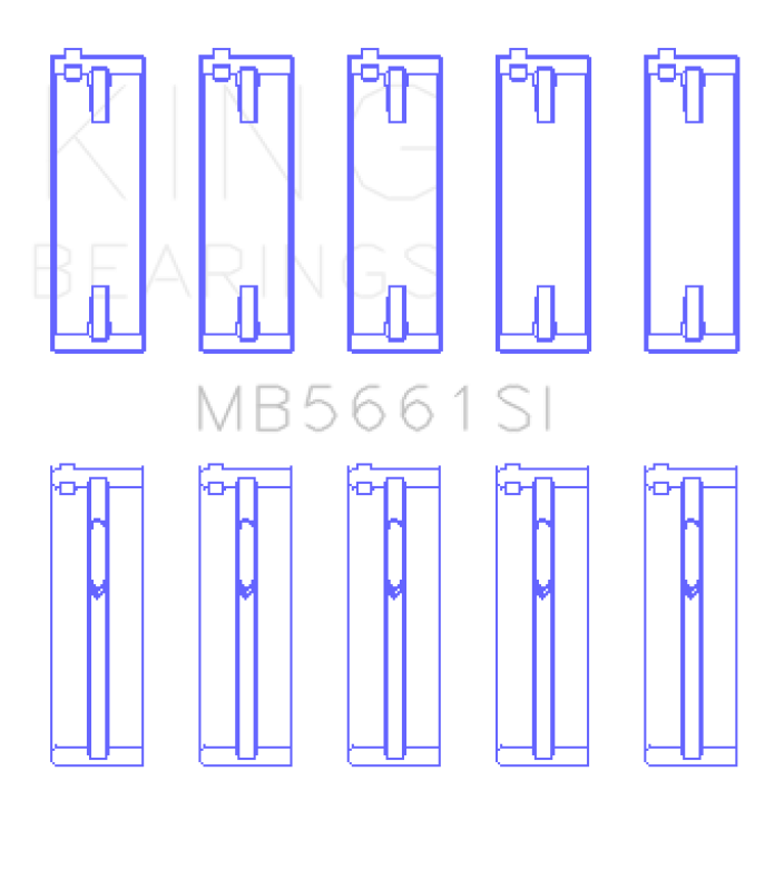 King Engine Bearings Audi/VW Adz/Awt/Apk/Bhp/Bpy/Aks (Size +0.75mm) Main Bearing Set