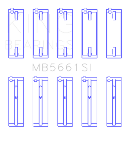 King Engine Bearings Audi/VW Adz/Awt/Apk/Bhp/Bpy/Aks (Size +0.75mm) Main Bearing Set