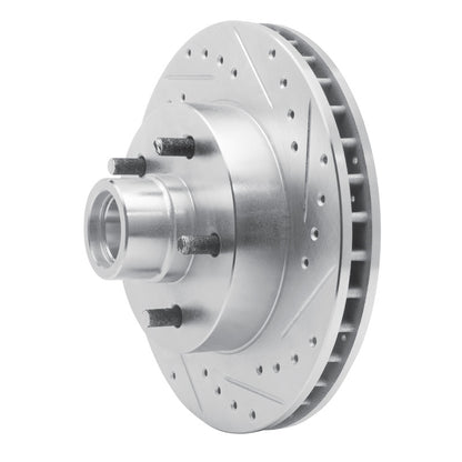 R1 Concepts R1 1969-1996 Buick Estate Wagon Front Right Drilled & Slotted Silver Brake Rotor