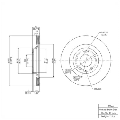 DFC 04-11 Mazda RX-8 Rear Brake Rotor