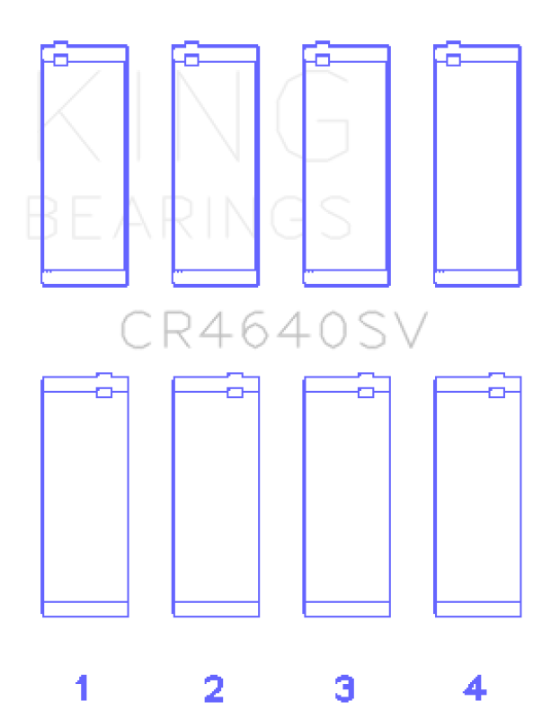 King Engine Bearings BMW B48A20B (Size 0.75) Connecting Rod Bearing Set (Set of 4)