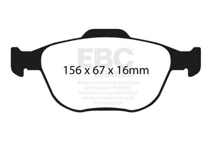 EBC Racing 04-08 Ford Fiesta ST (Mk6) RP-1 Race Front Brake Pads