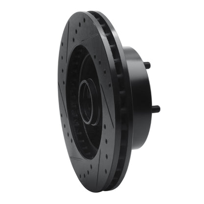 R1 Concepts R1 67-74 Buick GS Front Right Drilled & Slotted Black Brake Rotor