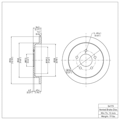 DFC 97-04 Ford F-150 RWD Rear Brake Rotor