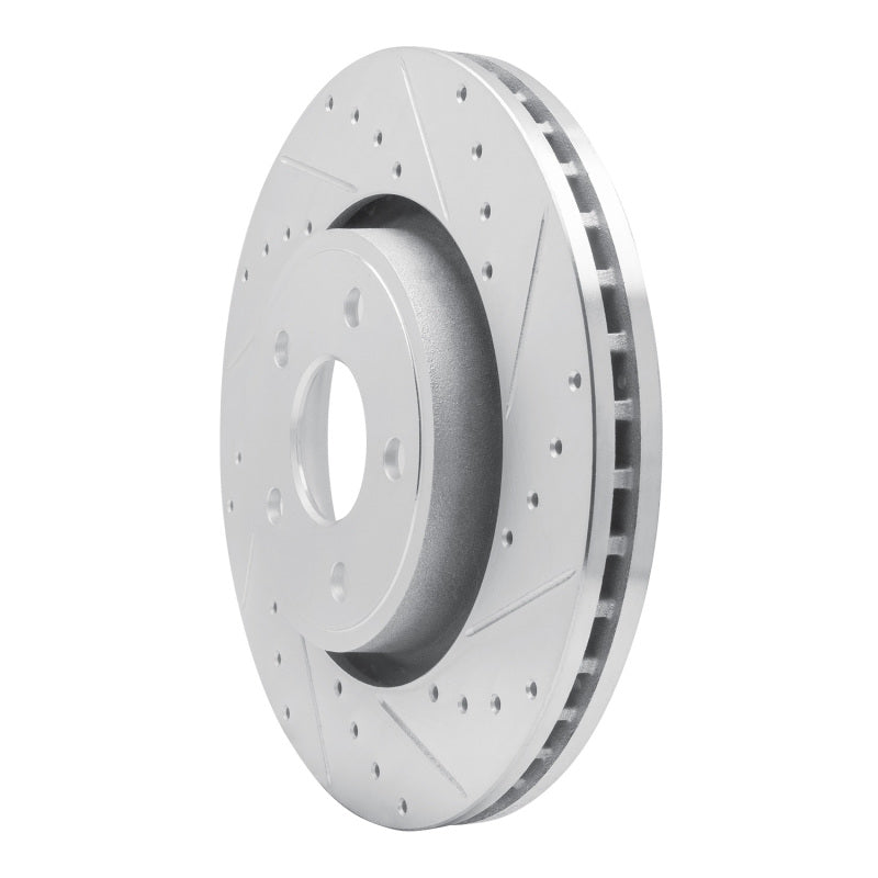 R1 Concepts R1 11-25 Dodge Durango Front Right Drilled & Slotted Silver Brake Rotor