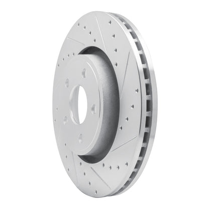 R1 Concepts R1 11-25 Dodge Durango Front Right Drilled & Slotted Silver Brake Rotor