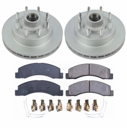 PowerStop Power Stop 99-02 Ford F-350 Super Duty Front Z17 Coated Brake Kit