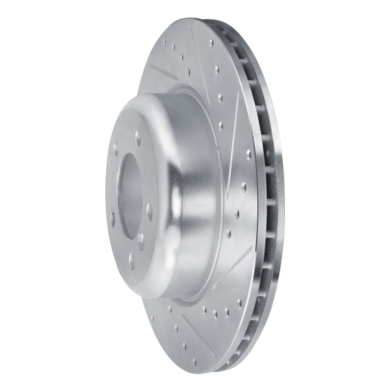 R1 Concepts R1 09-16 BMW Z4 Front Right Drilled & Slotted Silver Brake Rotor