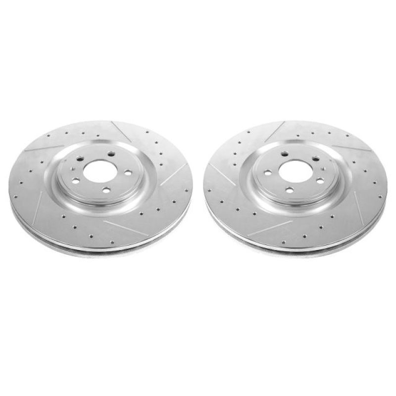 PowerStop Power Stop 13-14 Ford Mustang Front Drilled & Slotted Rotor - Pair